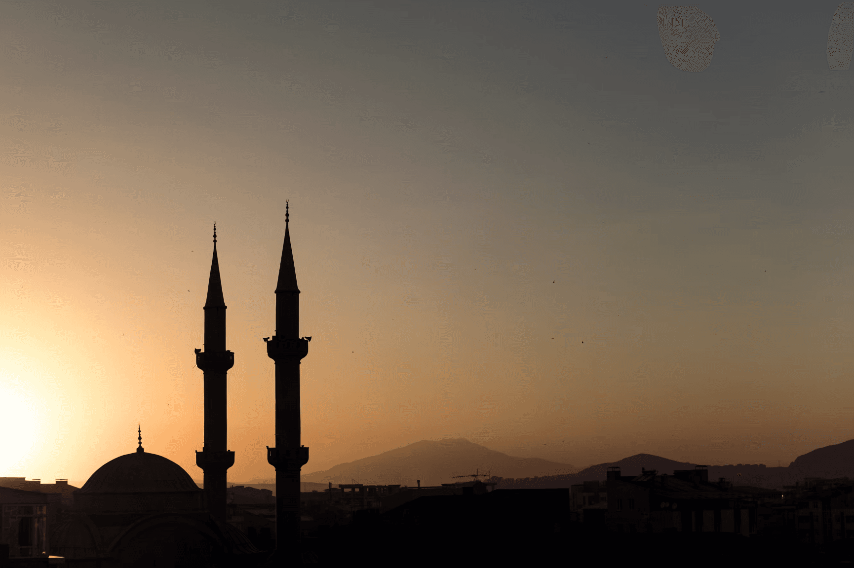masjid in the sunset
